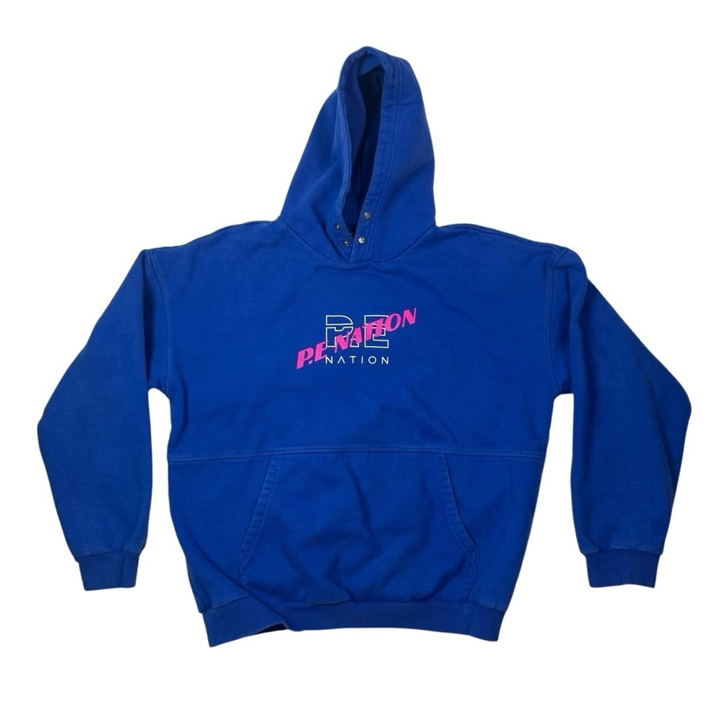 P.E Nation Men’s Organic Cotton Hoodie – Blue – Size Small (Petite Fit)